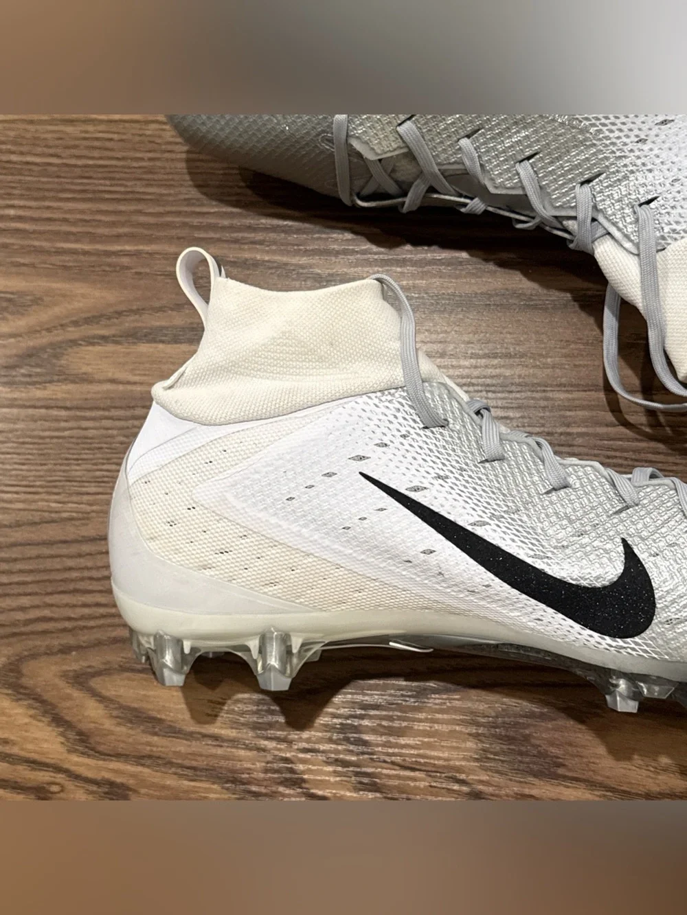 Size 14 Nike Vapor Untouchable Pro 3 Football Cleats White Silver 917165-112